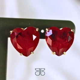 BRINCO CORAÇÃO VERMELHO G PEDRA FUSION