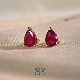 BRINCO GOTA PEDRA ROSA