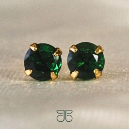 BRINCO SOLITÁRIO PEDRA VERDE