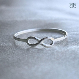ANEL INFINITO FININHO PRATA