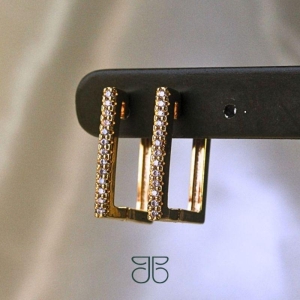 BRINCO ARGOLA QUADRADA G 1 FILETE MICROZIRCONIA