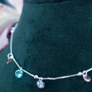 CHOKER BOLINHA TIFFANY COLORS*