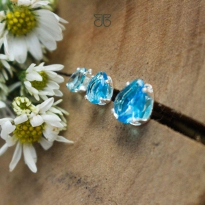 TRIO GOTA CRISTAL AZUL