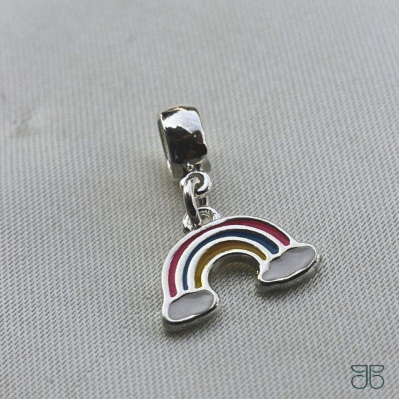 BERLOQUE ARCO ÍRIS AMARELO AZUL PINK PRATA