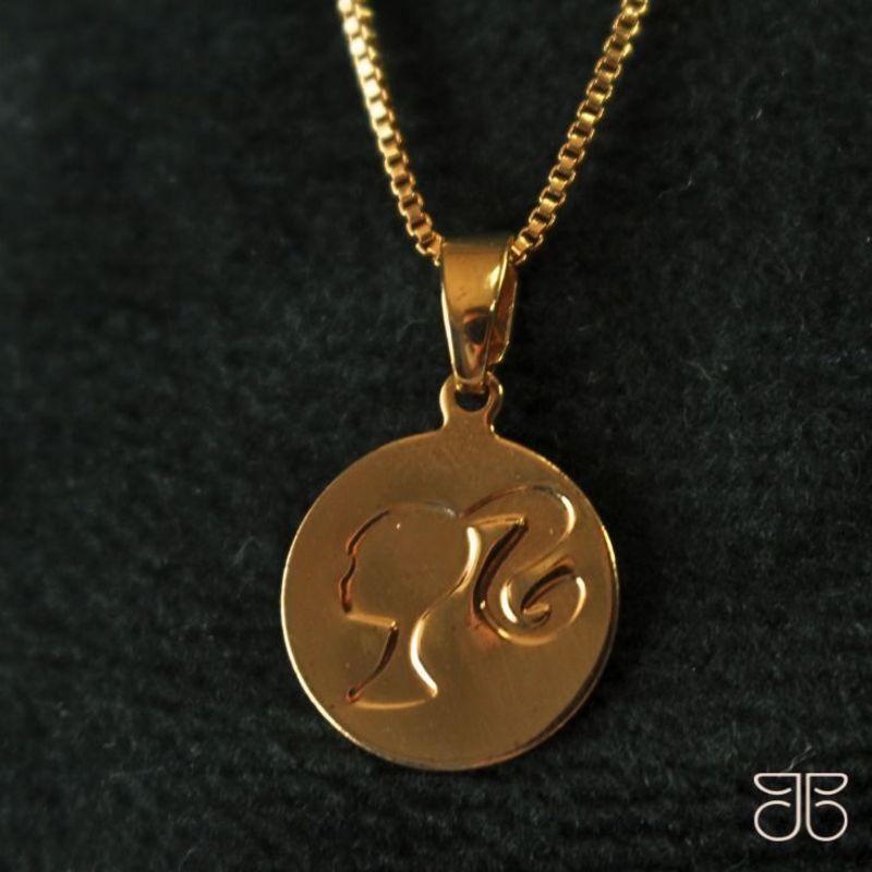 GARGANTILHA MEDALHA BARBIE P