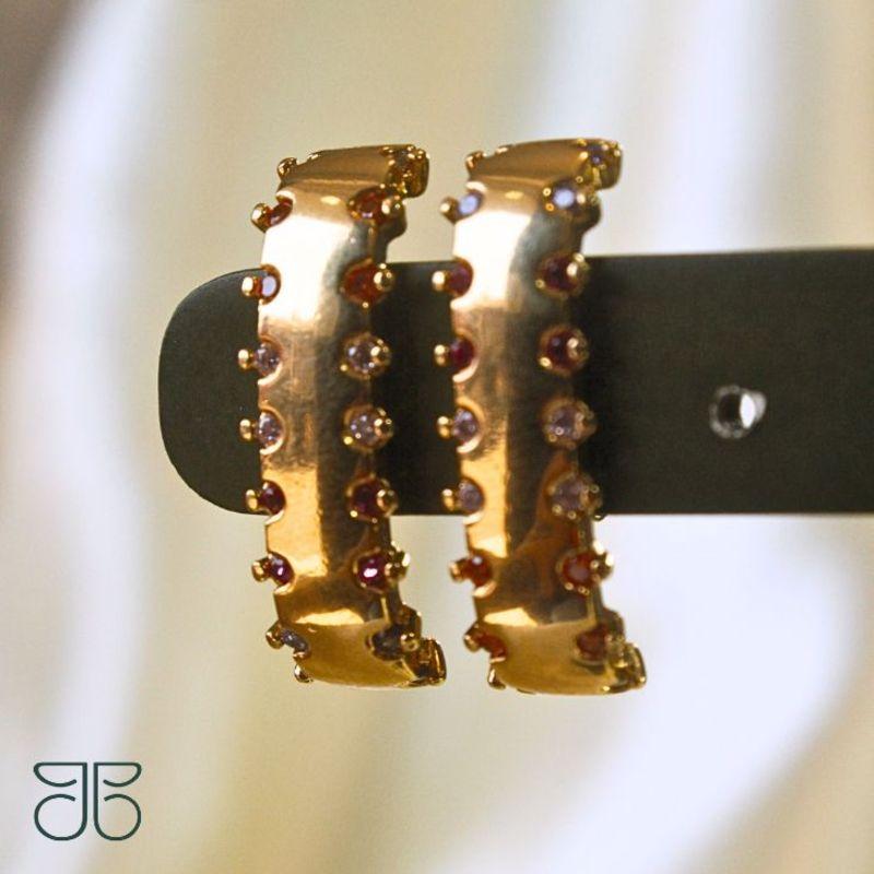 BRINCO EAR HOCK LUXO ZIRCONIA LATERAIS