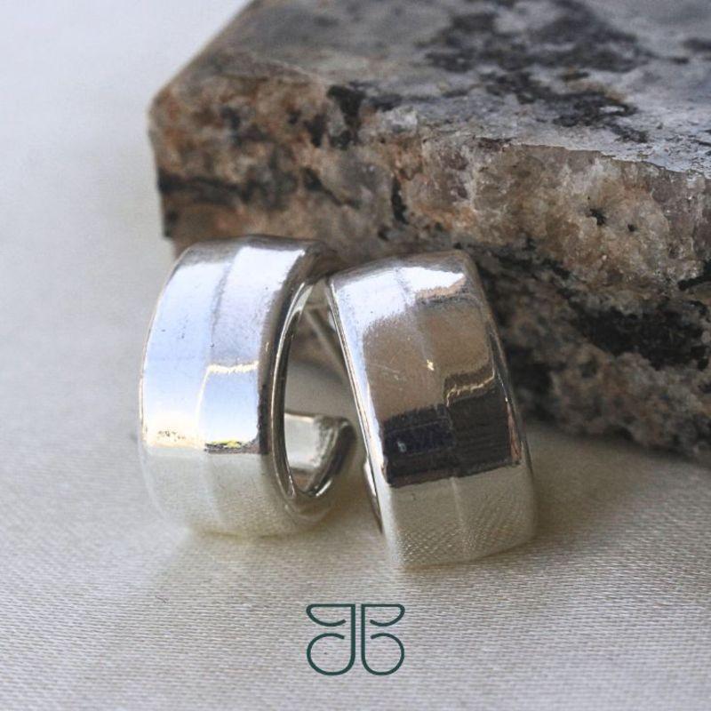 ARGOLA TUBO LAMINADA PRATA