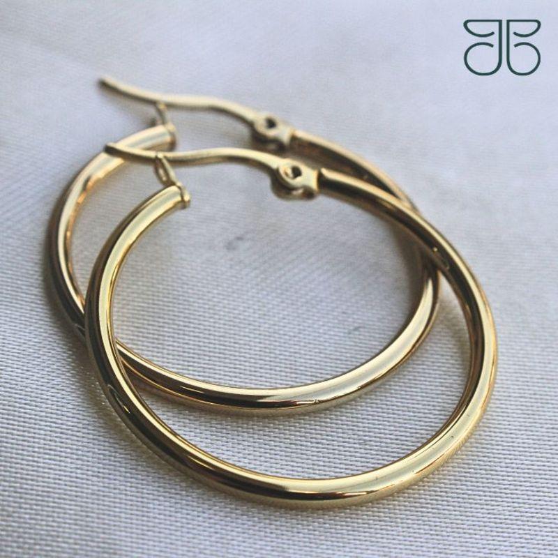 BRINCO ARGOLA LISA STEEL