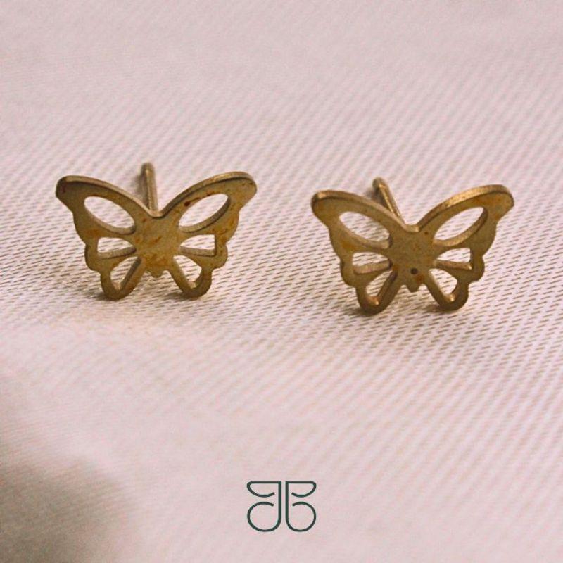 BRINCO BORBOLETINHA VAZADA AÇO STEEL