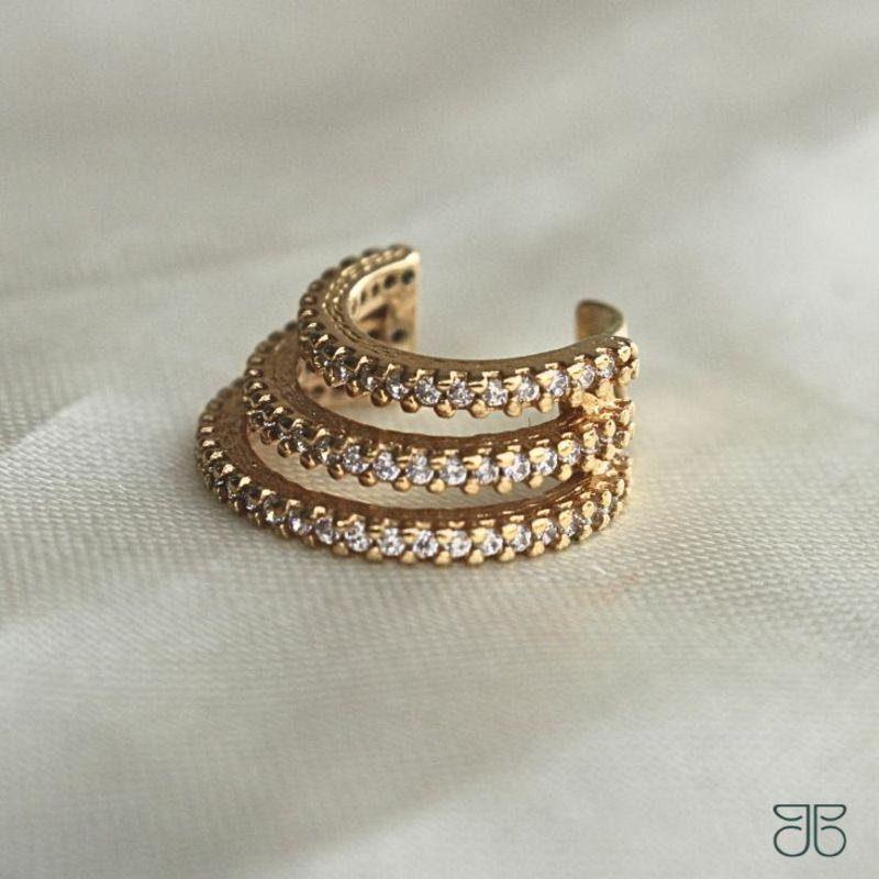 PIERCING FAKE 3 FILETES CIRCULO ZIRCONIA