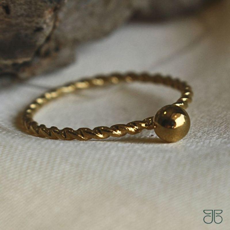 ANEL TORCIDINHO 1 BOLINHA OURO